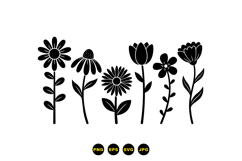 Hand Drawn Wildflower SVG For Crafts Product Image 3