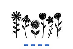 Hand Drawn Wildflower SVG For Crafts Product Image 1