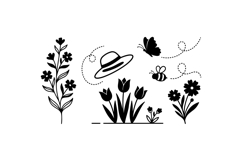 Hand Drawn Spring Floral SVG For Crafts Product Image 1