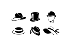Vintage And Modern Hat Clipart Graphics For Crafts Product Image 1