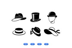 Vintage And Modern Hat Clipart Graphics For Crafts Product Image 2