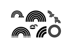 Hand Drawn Rainbow SVG Clipart For Crafts Product Image 2