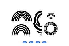 Retro Minimal Rainbow SVG For Crafting Product Image 2