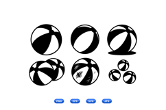 Beach Ball Vector Clipart For Summer Crafts Product Image 2