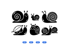 Hand Drawn Snail SVG Clipart For Crafts And Printables Product Image 2