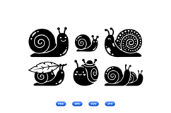 Hand Drawn Snail SVG Clipart Files For Crafts Product Image 2
