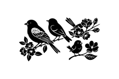 Hand Drawn Bird And Floral SVG For Crafts Product Image 2