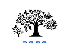 Tree And Butterfly SVG For Home Decor And Crafts Product Image 1