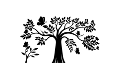Tree And Butterfly SVG For Home Crafts Decor Product Image 2