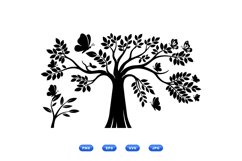 Tree And Butterfly SVG For Home Crafts Decor Product Image 1