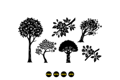 Black Tree And Blossom SVG For Invitations Product Image 3