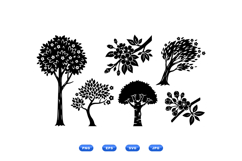 Black Tree And Blossom SVG For Invitations Product Image 2