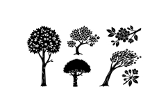 Hand Drawn Tree And Floral SVG For Crafts Product Image 2
