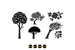 Hand Drawn Tree And Floral SVG For Crafts Product Image 3