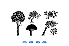 Hand Drawn Tree And Floral SVG For Crafts Product Image 1