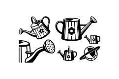 Hand Drawn Watering Can Clipart For Crafts Product Image 2