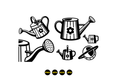 Hand Drawn Watering Can Clipart For Crafts Product Image 3