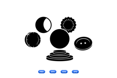 Round Button And Badge Vector Kit For Crafts Product Image 1