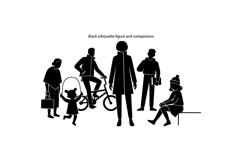 Black Silhouette People For Web And Print Product Image 1
