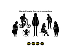 Vector Silhouette People For Crafts Product Image 3