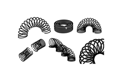 Hand Drawn Slinky Coil Clipart For Toy Crafts Product Image 2