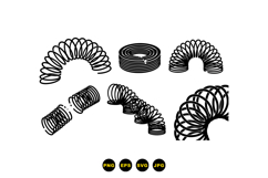 Hand Drawn Slinky Coil Clipart For Toy Crafts Product Image 3