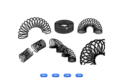 Hand Drawn Slinky Coil Clipart For Toy Crafts Product Image 1