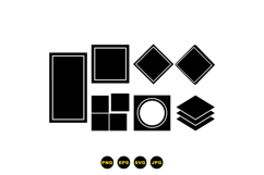 Minimal Geometric Frame SVG For Crafts Product Image 1