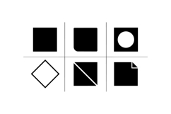 Vector Geometric Square Icons For Crafts And Print Product Image 1