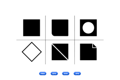 Vector Geometric Square Icons For Crafts And Print Product Image 2