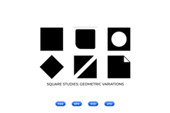 Geometric Square SVG For Crafts And Logos Product Image 2