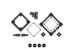 Ornamental Geometric Frame For Crafts Product Image 1