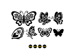 Hand Drawn Butterfly Clipart For Crafts Product Image 3