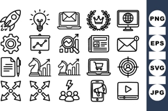 Professional Business Strategy Icons Bundle for Marketing Product Image 1