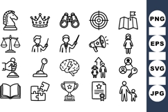 Line Art Business Icons Vector Bundle for Office Use Product Image 1