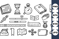 Hand Drawn Planner Icons Bundle for Productivity Product Image 1
