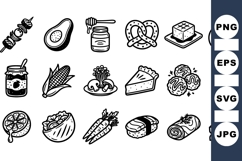 Hand Drawn Autumn Food Clipart Bundle For Crafting Product Image 1