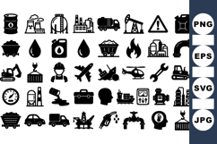Industrial Oil Energy Icon Bundle For Commercial Use Product Image 1
