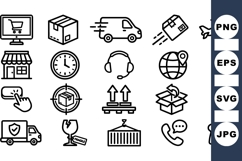 Logistics and Delivery Icon Set for Business Use Product Image 1