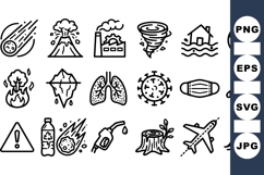 Natural Disaster Icon Pack for Environmental Use Product Image 1
