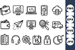 Minimal Business Technology Icons Set For Digital Use Product Image 1