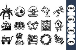 Hand Drawn Gardening Clipart Set for Crafts Product Image 1