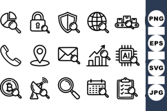 Minimal Line Business Icon Set For Web And Apps Product Image 1