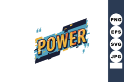 Power text design with bold modern typography and dynamic gr Product Image 1