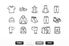 Minimalist Fashion Vector Icon Set For Apparel Design Product Image 1