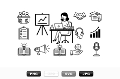 Remote Work Icon SVG Bundle for Business Use Product Image 1