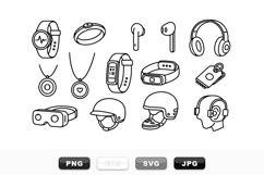 Wearable Tech Device SVG Clipart Bundle Set Product Image 1