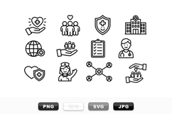 Medical Health Care Icon Vector Bundle Set Product Image 1