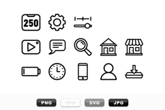 Minimalist Line Tech Icon SVG Bundle for UI Design Product Image 1