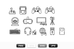 Outline Gaming Devices Clipart Set For Digital Projects Product Image 1